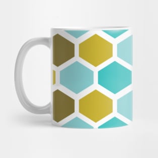 Bestagons Hexagon Mod Print Mid Century Pattern Mug